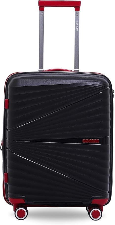 Reflection Classy PP Suitcase, Durable, Lightweight Hardshell, Telescopic Handle, Vertical Series Travel Luggage Trolley with 4 Quiet 360° Wheels and TSA Lock (24-Inch, Black) on Amazon.ae - Price Tracker