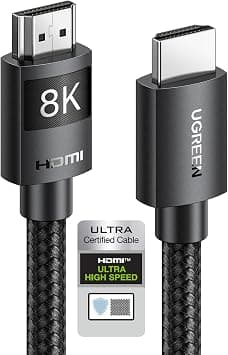 UGREEN 8K HDMI 2.1 Ultra HD High-Speed Braided Cord for MacBook Pro PS5 2M | 48Gbps 8K@60Hz Support eARC Dynamic HDR Dolby Vision Compatible with PS5 Switch TV Xbox Roku UHD TV Blu-ray Projector on Amazon.ae - Price Tracker