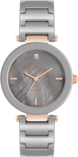 Anne Klein Women's Genuine Diamond Dial Ceramic Bracelet Watch - Best Deal Finder
