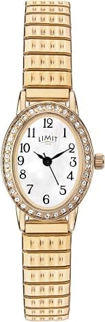 Limit Women's 20mm Oval Quartz Watch with White MOP Dial Analogue Display and Stainless Steel Bracelet… - Best Deal Finder