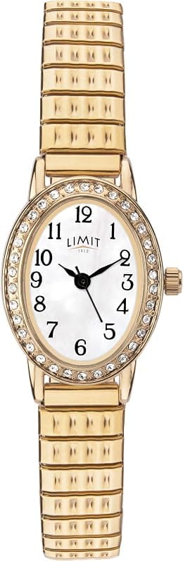 Limit Women's 20mm Oval Quartz Watch with White MOP Dial Analogue Display and Stainless Steel Bracelet… - Best Deal Finder