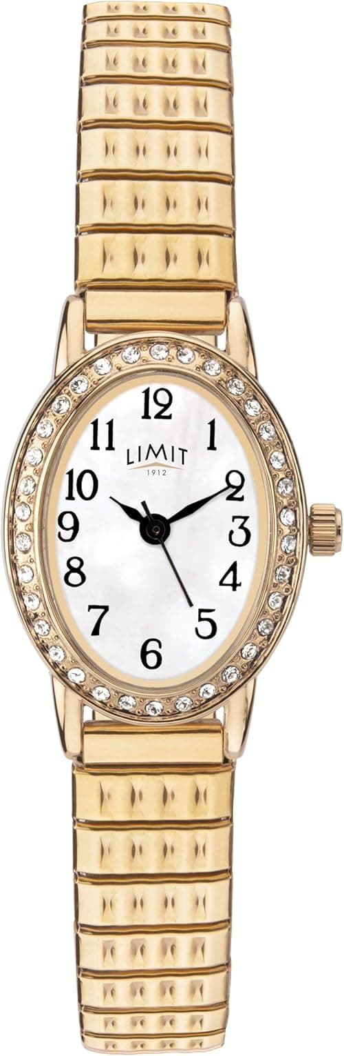Limit Women's 20mm Oval Quartz Watch with White MOP Dial Analogue Display and Stainless Steel Bracelet… on Amazon.ae - Price Tracker