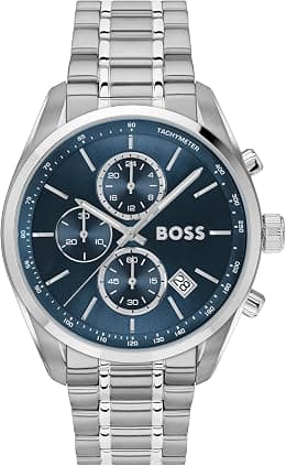 BOSS GRAND PRIX 44 MENS BLUE DIAL STAINLESS STEEL WATCH - 1514226 - Best Deal Finder