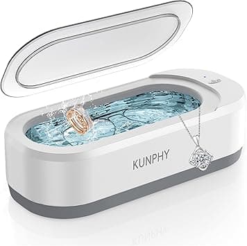 kunphy Ultrasonic Jewelry Cleaner, Jewelry Cleaner Machine 350ml 46KHz, Professional Sonic Cleaner with One-Touch Operation, Ultrasonic Cleaner for Jewelry, Glasses, Rings - Amazon.ae Price Tracker