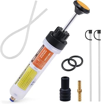 OMT 200mL Manual Fluid Extractor and Filler, Syringe Style Pump for Power Steering Transmission Gear Oil & Brake Fluid Changes, Hand Vacuum Pump for ATV Boat Automotive Fluid Extraction on Amazon.ae - Price Tracker