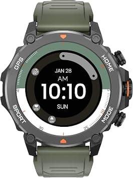 Seeken Gravity Xtrek Smart Watches for Men | Automatic Watch for Men with Built-in GPS | Bluetooth Smart Watch with AMOLED Display, 100+ Sports Modes | 5ATM Waterproof | Green على Amazon.ae - متتبع الأسعار