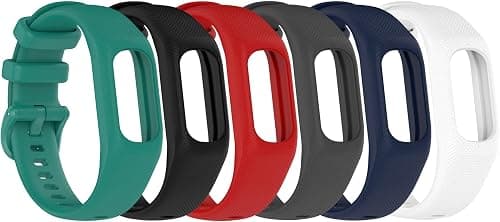 (6-Pack) Straps Compatible with Garmin Vivosmart 5 Strap, Soft Silicone Sport Wristband Replacement Arm Band for Vivosmart 5 Fitness Tracker على Amazon.ae - متتبع الأسعار