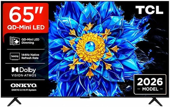 TCL 65P81L 65 Inch QD-Mini LED 4K Google TV | 144Hz | Dolby Vision Atmos | HDMI 2.1 | Game Master | 93% DCI-P3 | 2026 Model on Amazon.ae - Price Tracker