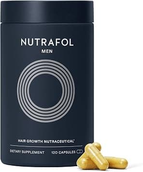 Nutrafol Men's Hair Growth Supplements, Clinically Tested for Visibly Thicker Hair and Scalp Coverage, Dermatologist Recommended - 1 Month Supply - Best Deal Finder