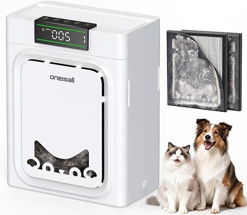 oneisall Air Purifiers for Home Pets with Double-Sided HEPA Washable Filters,Large Room Up To 2200Ft²,Air Purifier for Pet Hairs,Dander Odor Allergies Pollutant Smoke Dust,PP02 on Amazon.ae - Price Tracker