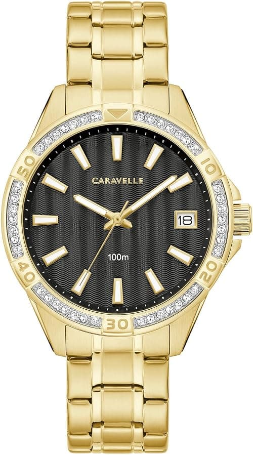 Caravelle by Bulova Ladies' Aqualuxx Crystal Quartz Stainless Steel Watch, 100M Water Resistant على Amazon.ae - متتبع الأسعار