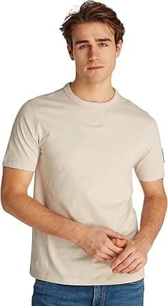 Calvin Klein Jeans Men's Badge Regular Tee S/S Knit Tops on Amazon.ae - Price Tracker
