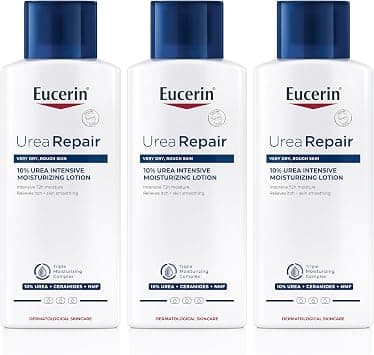 Eucerin UreaRepair Plus 10% Urea Body Lotion with Ceramide, Immediate 48-Hour Relief for Dry Skin, Daily Body Moisturizer for Very Dry and Dehydrated Skin, Suitable for Mature & Diabetic Skin, 250mlx3 على Amazon.ae - متتبع الأسعار