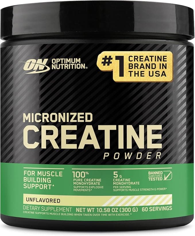 Optimum Nutrition (ON) Micronized Creatine Monohydrate Powder for Muscle Building Support - Unflavored, 300 Grams, 60 Servings - Package May Vary on Amazon.ae - Price Tracker