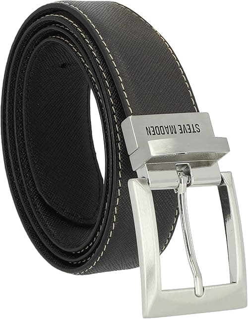 Steve Madden mens Dress Casual Every Day Leather Belt Belt on Amazon.ae - Price Tracker