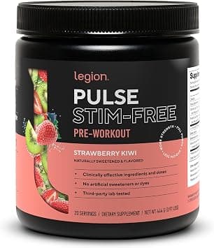 LEGION Pulse Pre Workout Supplement - All Natural Nitric Oxide Preworkout Drink Creatine Free Naturally Sweetened Beta Alanine Citrulline Alpha GPC - Caffeine Free Strawberry Kiwi Pre Workout Powder - Amazon.ae Price Tracker