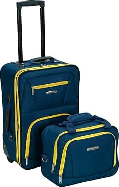 Rockland Fashion Softside Upright Luggage Set - متتبع أسعار Amazon.sa