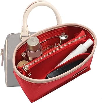 Small Purse Organizer insert for Handbags,tote Bag Organizer,bag divider,Felt Organizer Insert for LV Speedy,Longchamp,Coach, with Zipper Pocket and Bag in Bag (Red, Small) on Amazon.ae - Price Tracker