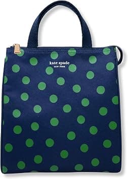 Kate Spade New York Cute Lunch Bag for Women, Large Capacity Lunch Tote, Adult Lunch Box with Silver Thermal Insulated Interior Lining and Storage Pocket (Sonnet Dot) - Best Deal Finder