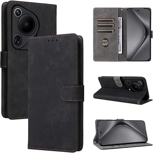 For Huawei Pura 70 Wallet Case with [Credit Card Holder] [RFID Blocking], PU Leather Flip Stand Protective Cover (Black, Huawei Pura 70) on Amazon.ae - Price Tracker