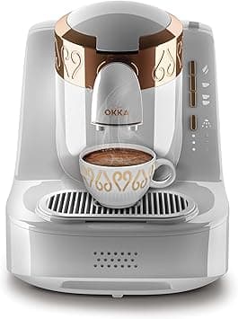 Arzum Okka, Professional Electric Turkish Coffee Maker, Fully Automatic, White/Copper, OK001W, 1 Year UAE warranty. on Amazon.ae - Price Tracker
