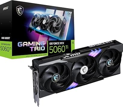 MSI GeForce RTX 5060 Ti 8G Gaming Trio OC Graphics Board VD9177 on Amazon.ae - Price Tracker