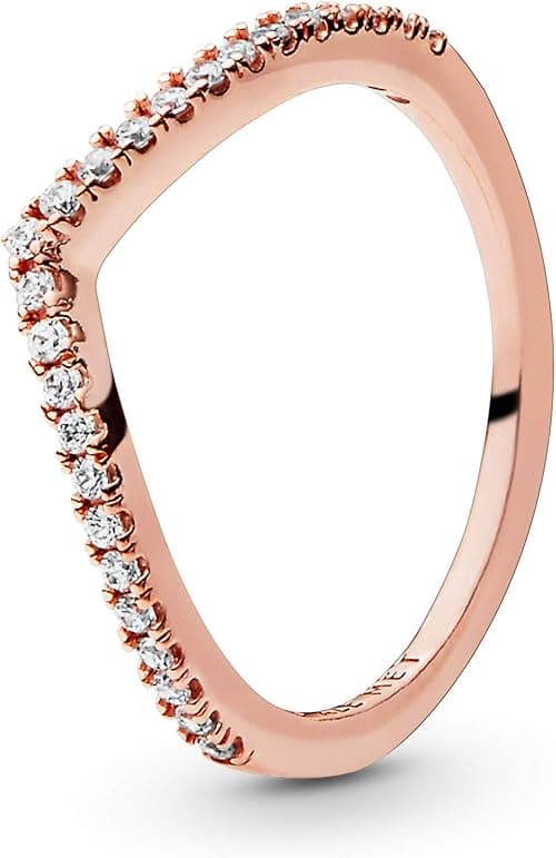 Pandora Jewelry Sparkling Wishbone Cubic Zirconia Ring in Pandora Rose on Amazon.ae - Price Tracker