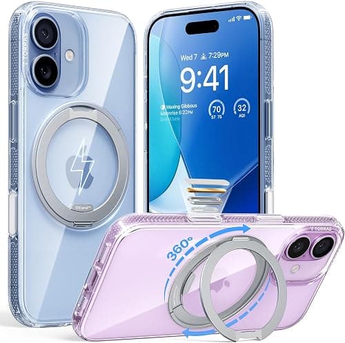 TORRAS for iPhone 17 Case, 360 Magnetic Stand, Clear, O3 Fitness Series on Amazon.ae - Price Tracker