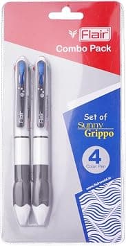 Flair Sunny Grippo 4-in-1 Color Pens 2-Piece Set, Multicolor on Amazon.sa - Price Tracker