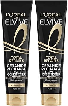 L’Oréal Paris L'Oreal Elvive Total Repair 5 Protein Recharge Leave In Conditioner Treatment, and Heat Protectant, 2 pack, (5.1 Ounce each) (Packaging May Vary) on Amazon.ae - Price Tracker
