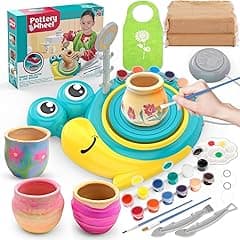 Pottery Wheel for Kids - Complete Art Supplies Arts & Crafts Kit,Pottery Painting Kit,Crafts for Girls 8-12,Girls Boy Toys Birthday Gift for Kids Ages 6 7 8 9 10 11 12+ - Amazon.ae Price Tracker