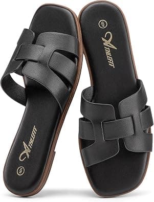 Athlefit Womens Flat Sandals womens Flat Sandal على Amazon.ae - متتبع الأسعار