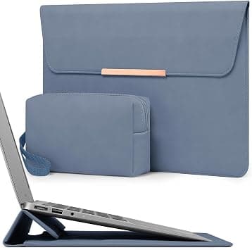 HYZUO 13 Inch Laptop Sleeve Case with Stand for MacBook Air 13 M5 A3449 M4 M3 M2 M1 2026-2018, 13" MacBook Neo 2026 A3404, MacBook Pro 13 M2 M1, 13" iPad Pro/Air, Surface Pro, Haze Blue(Smiley) on Amazon.ae - Price Tracker