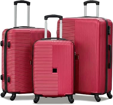 Hard Shell Horizo Vertic ABS Lightweight 3 PCS SET (20/24/28 Inch) Luggage, Combination Lock, Suitcase on Amazon.ae - Price Tracker
