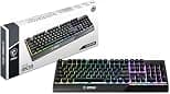 MSI Vigor GK30 RGB Gaming Keyboard, 6-Zone RGB Lighting, Water Repellent & Splash-Proof, Mechanical-Like Plunger Switches, Black - Best Deal Finder