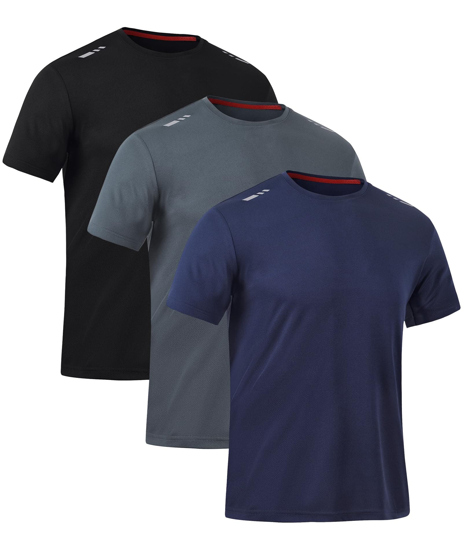 Zoofly Mens Tshirt 3 Pack Gym Workout T Shirts Quick Dry Sports T-Shirt Crew Neck Short Sleeve Athletic T Shirt on Amazon.ae - Price Tracker