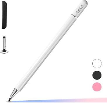 Stylus Pen for iPad, Capacitive Disc Tip & Magent Cap Compatible with All Touch Screens Pen for Apple iPad (White) على Amazon.ae - متتبع الأسعار