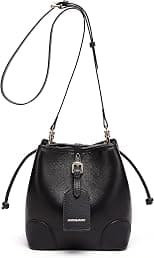 DORIS&JACKY Small Leather Drawstring Shoulder Bag Premium 2 Way Bucket Crossbody Purse For Women - Best Deal Finder
