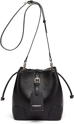 DORIS&JACKY Small Leather Drawstring Shoulder Bag Premium 2 Way Bucket Crossbody Purse For Women - Best Deal Finder