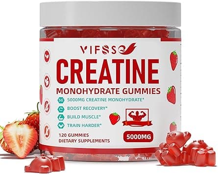 Creatine Monohydrate Gummies 5 g for Men & Women, 120 Sugar Free Gummies with 500 Mg Magnesium Glycinate, 500 Mg L-Threonate for Muscle Support, Energy Boost on Amazon.ae - Price Tracker