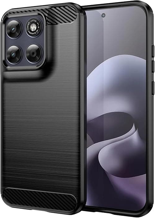 Gruattreay Case Compatible with Motorola Moto G67 5G/Moto G77 5G, Carbon Fiber Brushed Texture Soft TPU Silicone Bumper Anti-Scratch Shockproof Protective Back Cover (Black) on Amazon.ae - Price Tracker