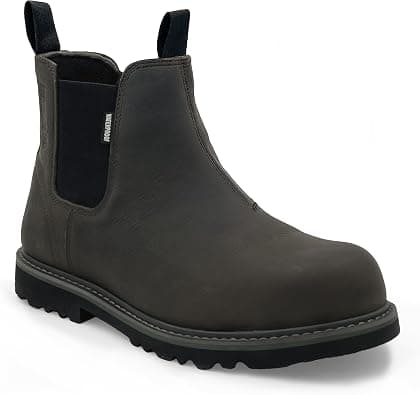 EVER BOOTS Waterproof Steel Toe Boots for Men Slip on Pull on Dark Brown on Amazon.ae - Price Tracker