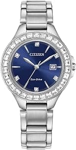 Citizen Ladies' Silhouette Crystal Eco-Drive Watch, 3-Hand Date, Stainless Steel - Best Deal Finder