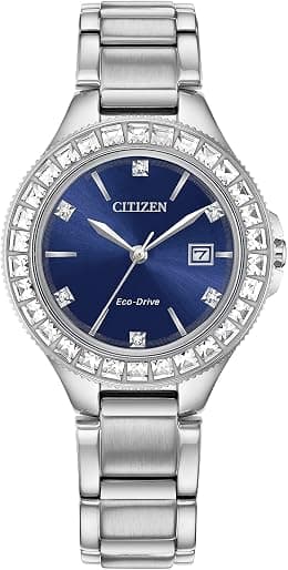 Citizen Ladies' Silhouette Crystal Eco-Drive Watch, 3-Hand Date, Stainless Steel - Best Deal Finder