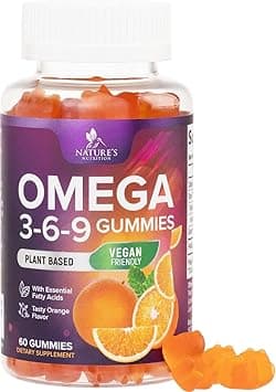 Nature's Nutrition Omega 3 6 9 Gummies Vegan Essential Fatty Acid Supplement - Perilla Oil 369 Gummy - Best Plant-Based Heart Support, Non-GMO - 60 Gummies on Amazon.ae - Price Tracker
