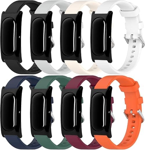 8-Pack Silicone Band for Fitbit Air, Soft Breathable Replacement Strap with Secure Buckle, Adjustable Sport Wristband for Google Fitbit Air Fitness Tracker Men Women on Amazon.ae - Price Tracker