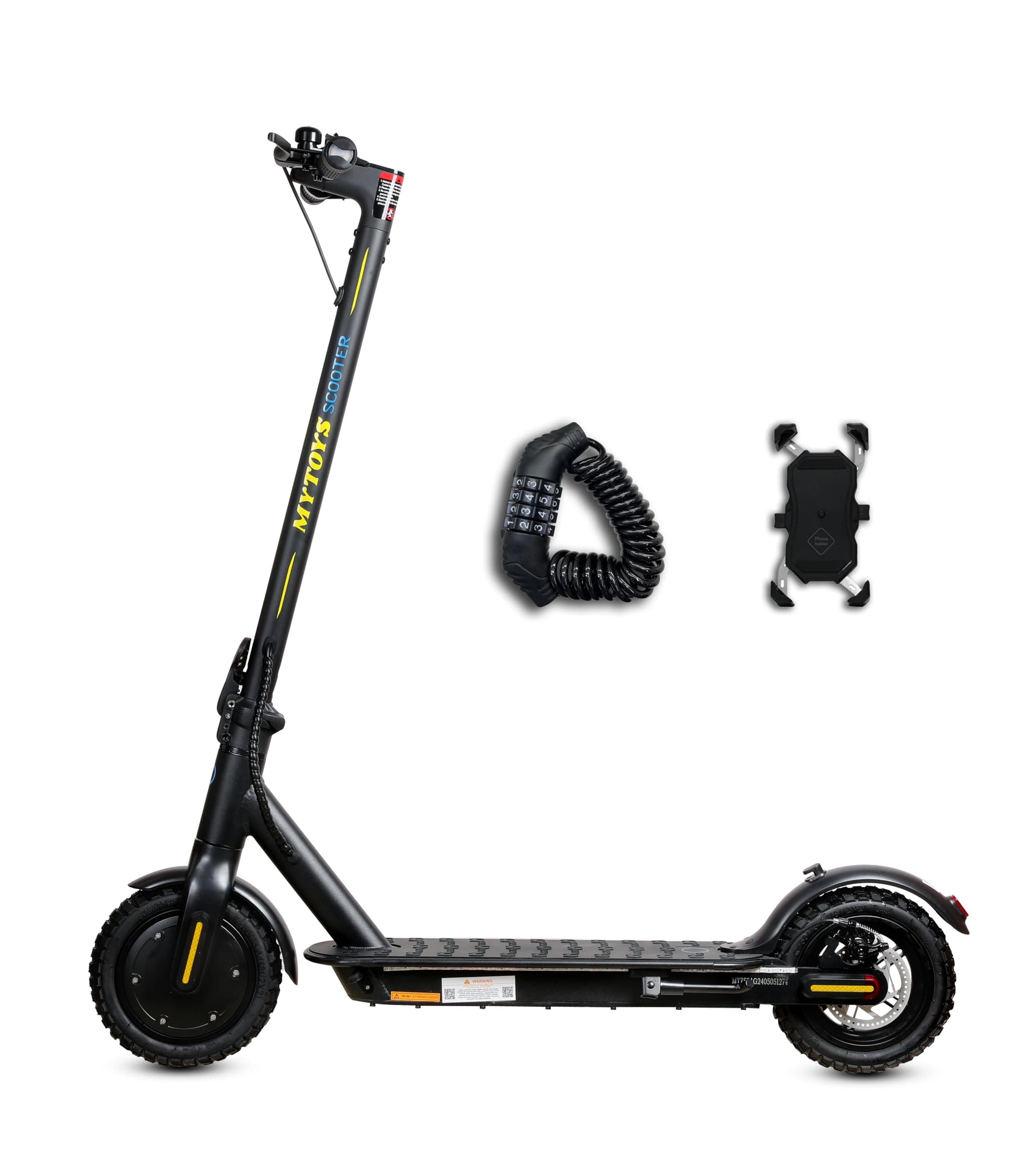 Mytoys MT750 High Speed Electric Scooter, Super Fast 45km/h Speed, 350W Brushless Motor, Upgraded Battery, Flashing Lights Turn Signals, App control, Cruise Mode With free Mobile Holder and Lock on Amazon.ae - Price Tracker