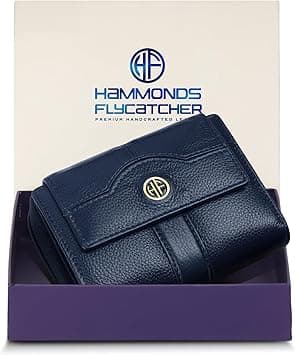 HAMMONDS FLYCATCHER Leather Ladies Wallet for Woman with 14 Card Slots - Clutch Purse for Women, Ladies Wallet for Women Stylish, Ladies Purse for Women Wallet, Purse for Woman, Blue, M, Modern on Amazon.ae - Price Tracker
