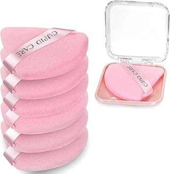 6 Pcs Triangle Powder Puff with 2 Travel Cases, Setting Powder Puffs for Face Powder and Foundation, Velour Makeup Puff for Loose Powder Body Powder, Skin-Friendly, Beauty Makeup Tools on Amazon.ae - Price Tracker