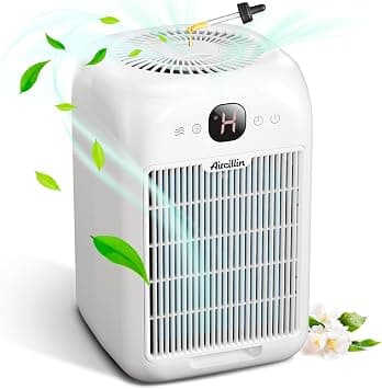Aircillin Air Purifiers for Home Bedroom Up to 908 Sq Ft, Air Purifiers with HEPA Filter Aromatherapy,Turbo Boost Button, Sleep Mode, White على Amazon.ae - متتبع الأسعار
